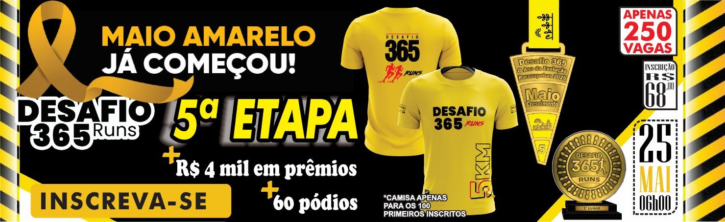 Desafio 365 Runs - 5ª Etapa